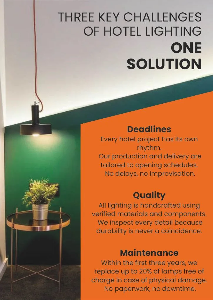 Hoteli pogodnosti – Corda Lighting